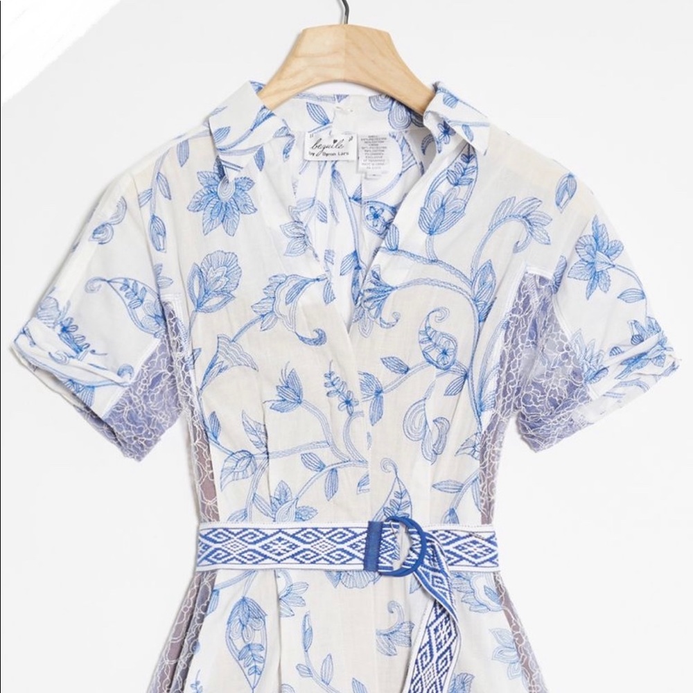 Anthropologie Byron Lars Laguna Embroidered Dress